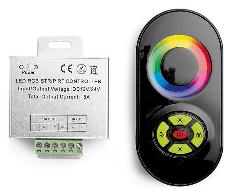 Контроллер-регулятор цвета RGB с пультом ДУ Wolta WLC-CP/01 цвет Серебро