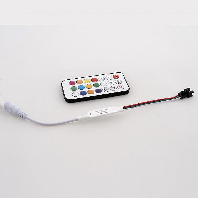 Контроллер с пультом ДУ LEDS POWER Mini RF 6A 21кн 5904 15 мм х 50 мм х 7 мм