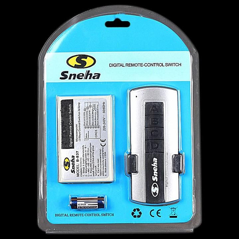 Контроллер с пультом ДУ Sneha Remote Control 3 Wire (837/B) цвет Серый, Черный