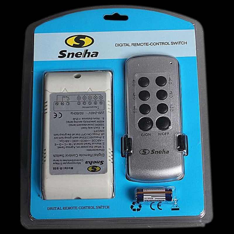 Контроллер с пультом ДУ Sneha Remote Control 5 Wire (958/B) цвет Серый, Черный