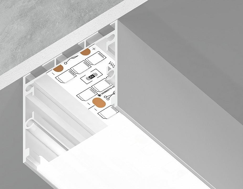 Короб накладной Ambrella Light Profile System GP GP2550WH цвет белый