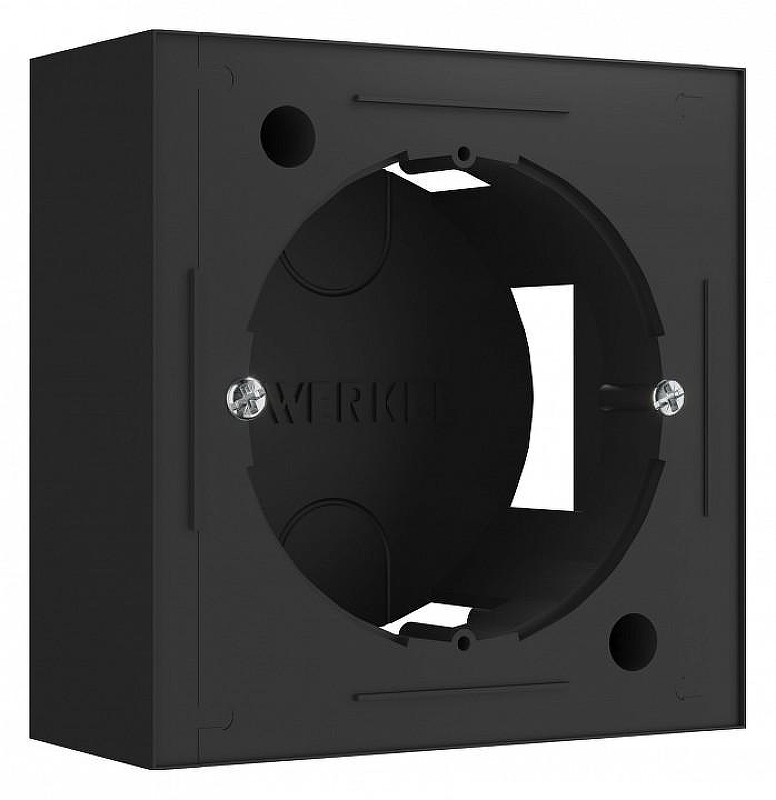 Короб накладной для розетки Werkel черный W8000008 цвет черный