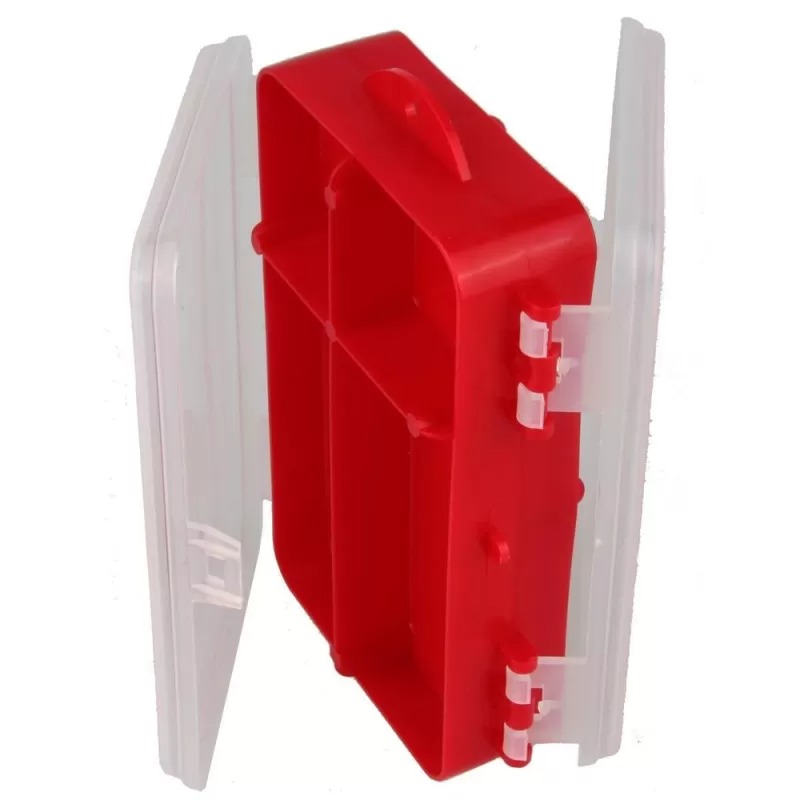 Коробка для оснастки Helios красная 14х8х4 см