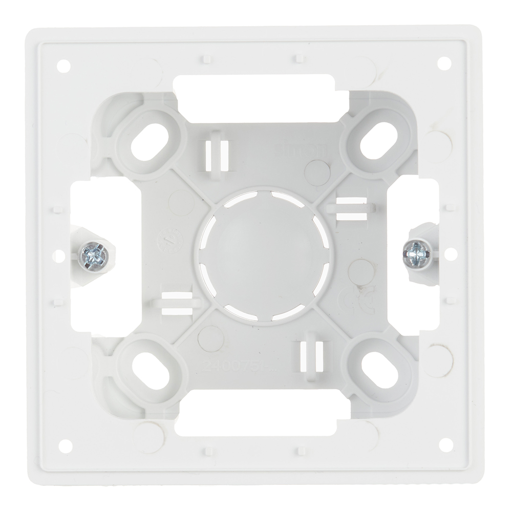 Коробка монтажная Simon 24 Harmonie одноместная накладная белая (2400751-030)