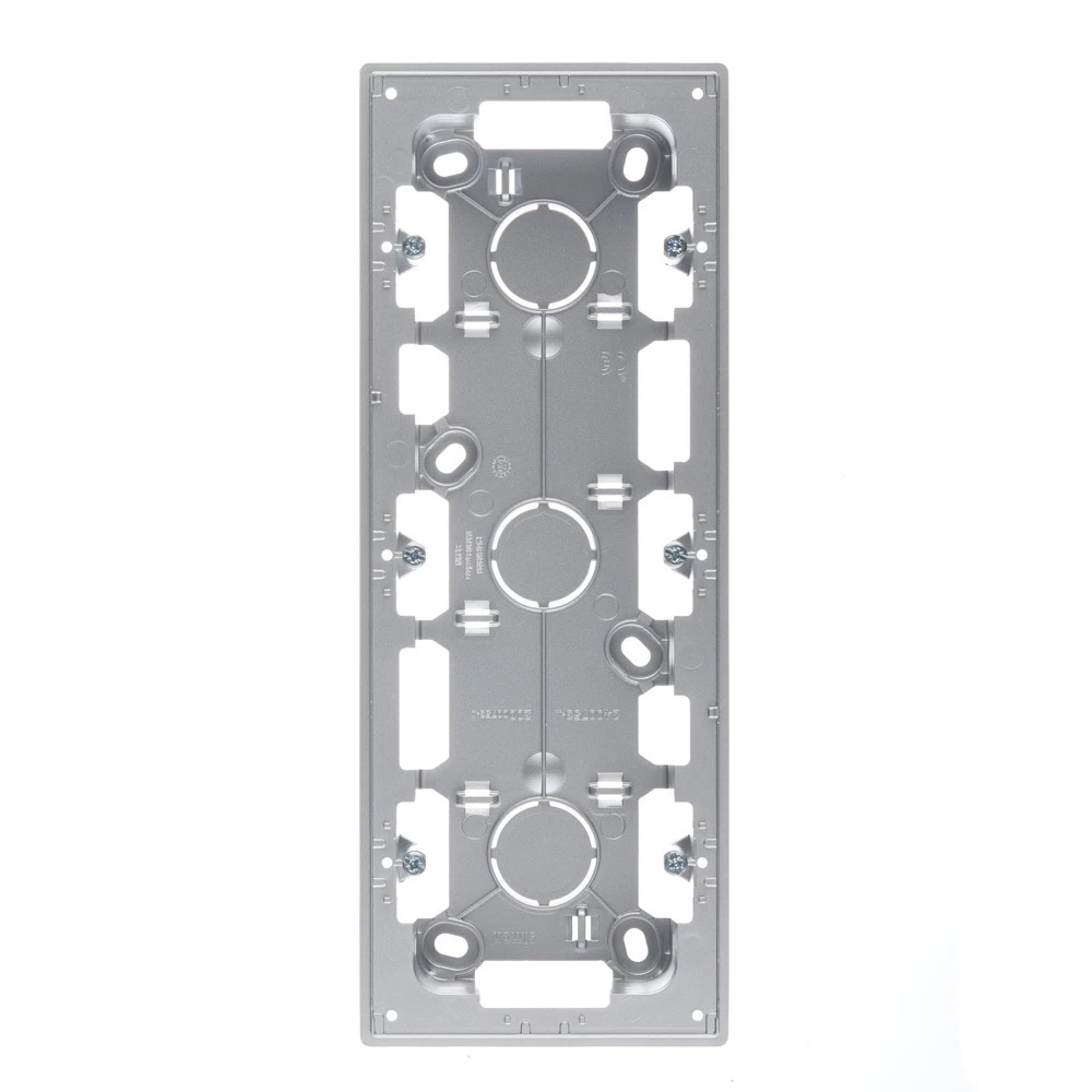 Коробка монтажная Simon 24 Harmonie трехместная накладная алюминий (2400753-033)