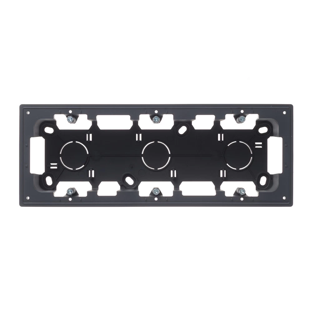 Коробка монтажная Simon 24 Harmonie трехместная накладная графит (2400753-038)