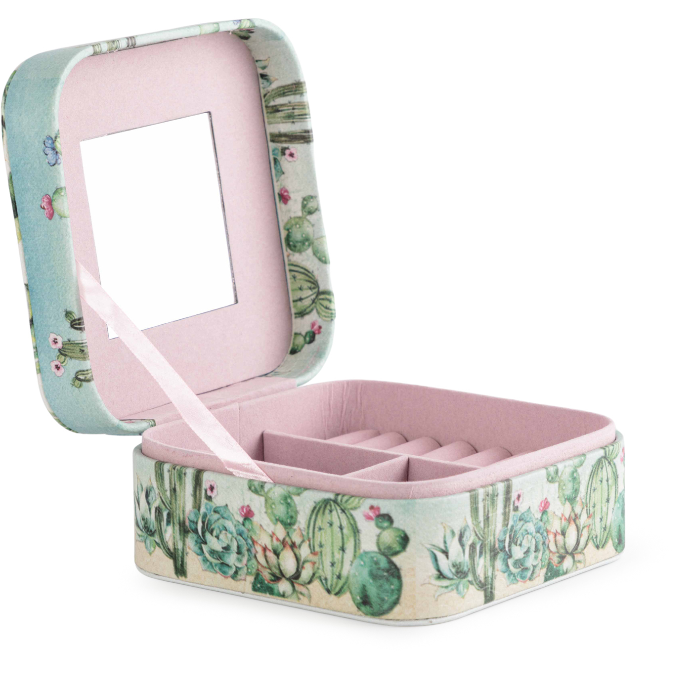 Коробочка для украшений Glasar 14x14x7см голубая