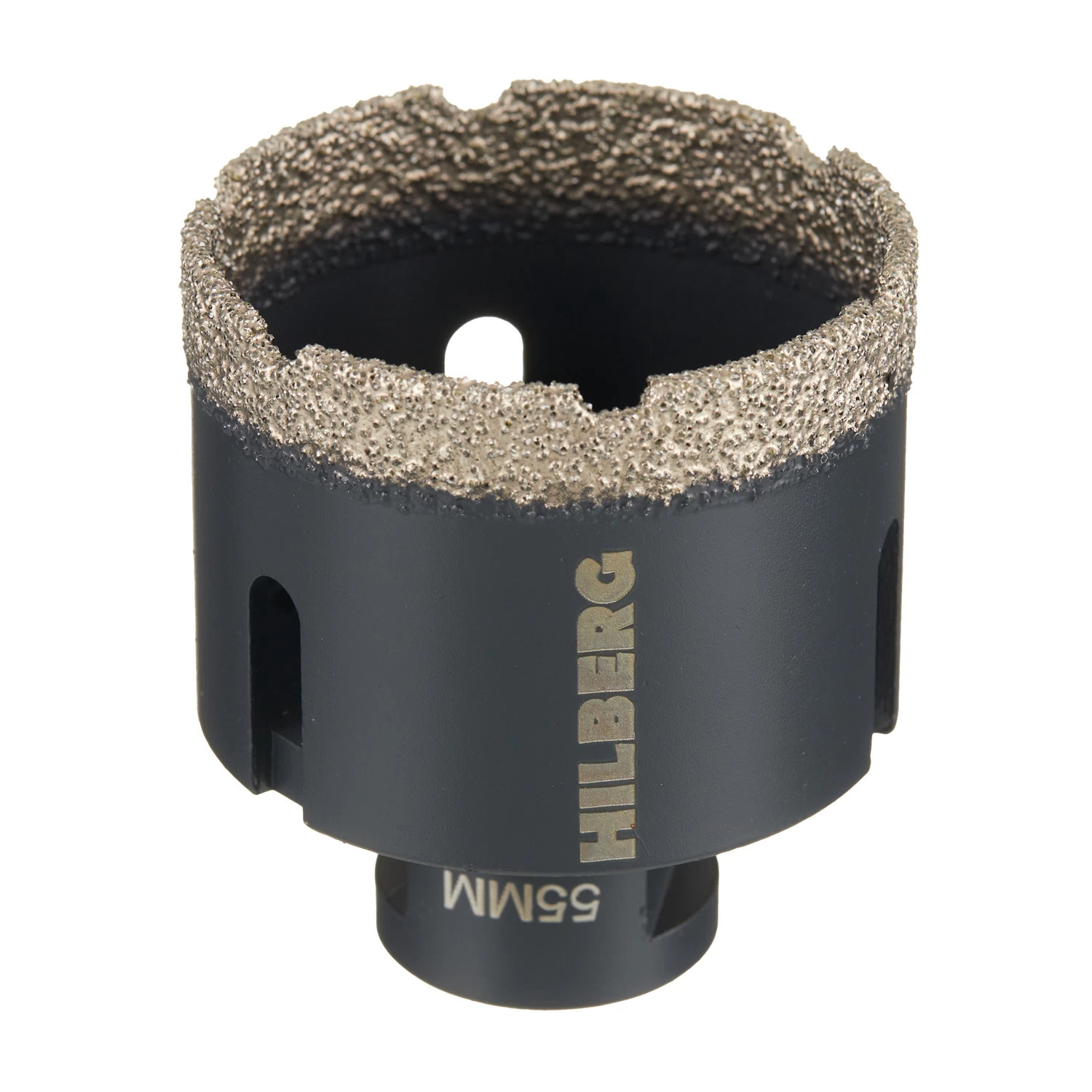 Коронка алмазная Hilberg Super Hard по керамограниту d55 мм для УШМ (HH655)