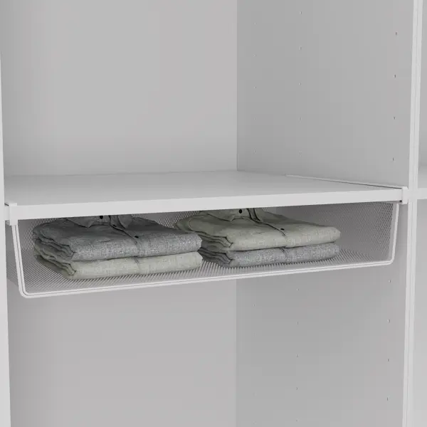Корзина 36x56x12 см металл цвет белый