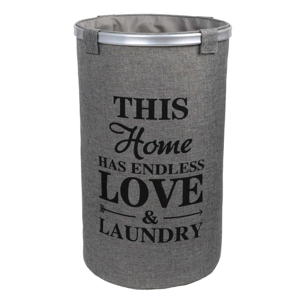 Корзина для белья Fixsen Laundry d380х600 мм 80 л серая (FX-1031А)