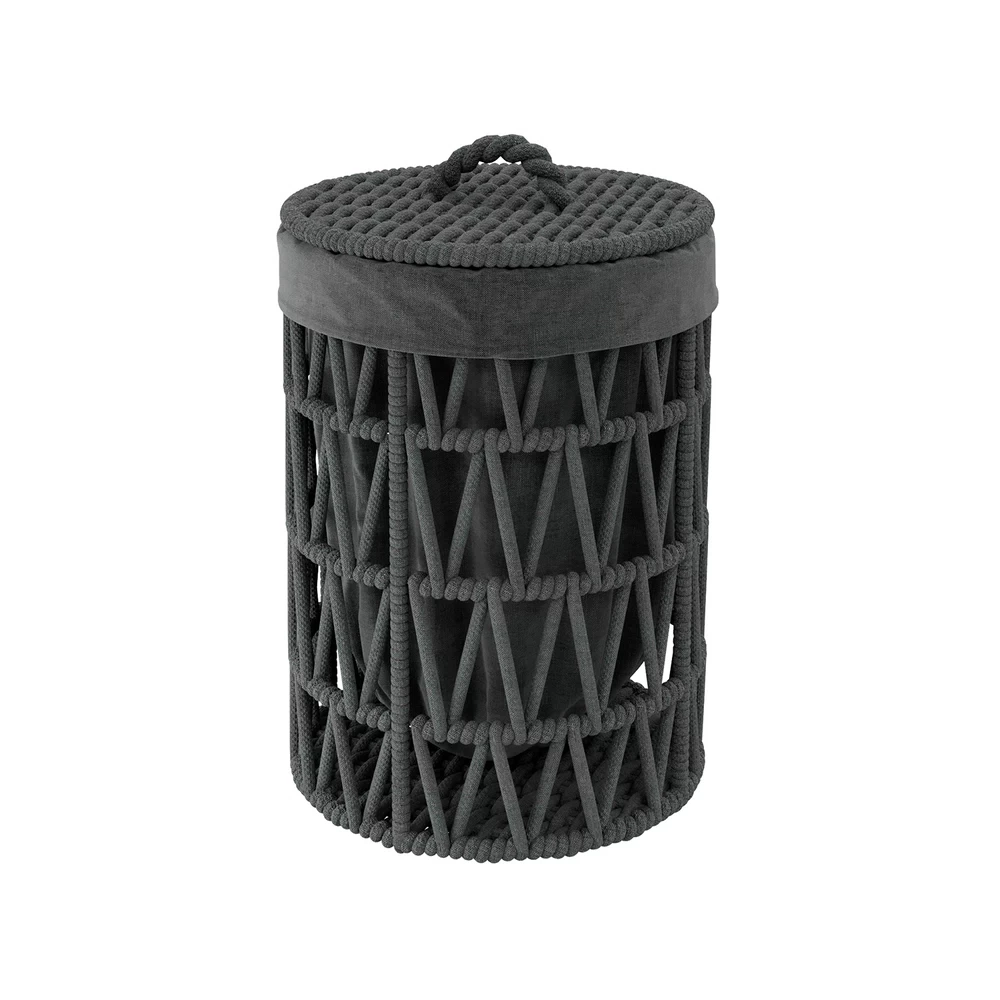 Корзина для белья WasserKraft Mosel 360х360х550 мм 71,3 л черная (WB-460-S)
