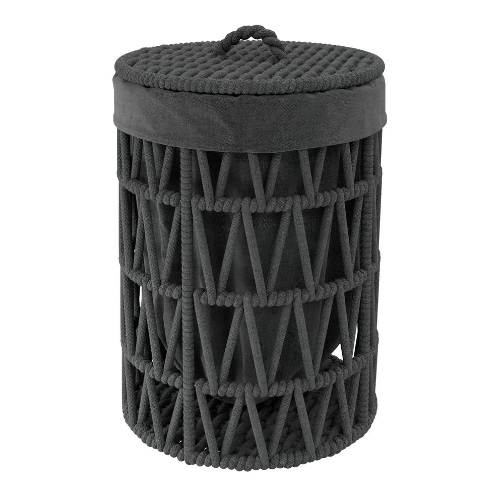 Корзина для белья WasserKraft Mosel 460х460х610 мм 129,1 л черная (WB-460-L)