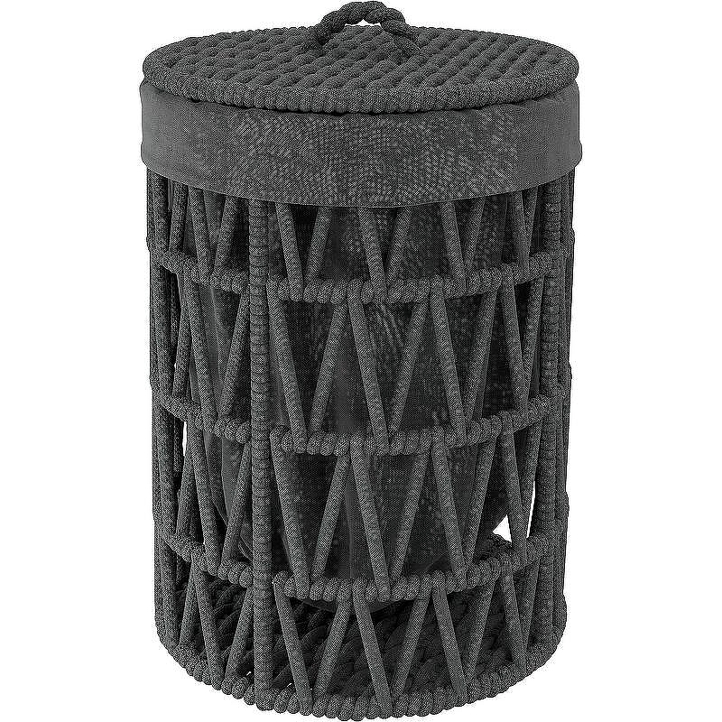 Корзина для белья WasserKRAFT Mosel WB-460-L с крышкой цвет Серый