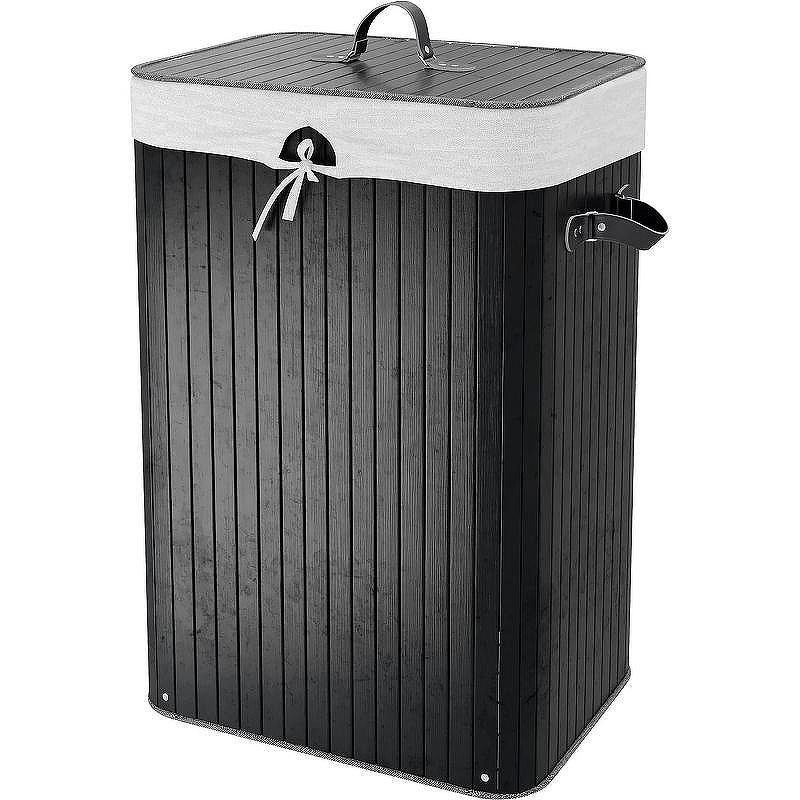 Корзина для белья WasserKRAFT Nuthe WB-910-L с крышкой цвет Черный