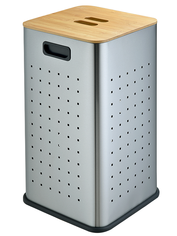 Корзина для белья WeltWasser Nansy MT 35L 10000013378 цвет Сталь матовая