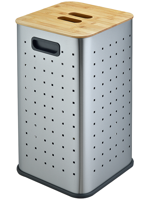 Корзина для белья WeltWasser Nansy MT 55L 10000013379 цвет Сталь матовая