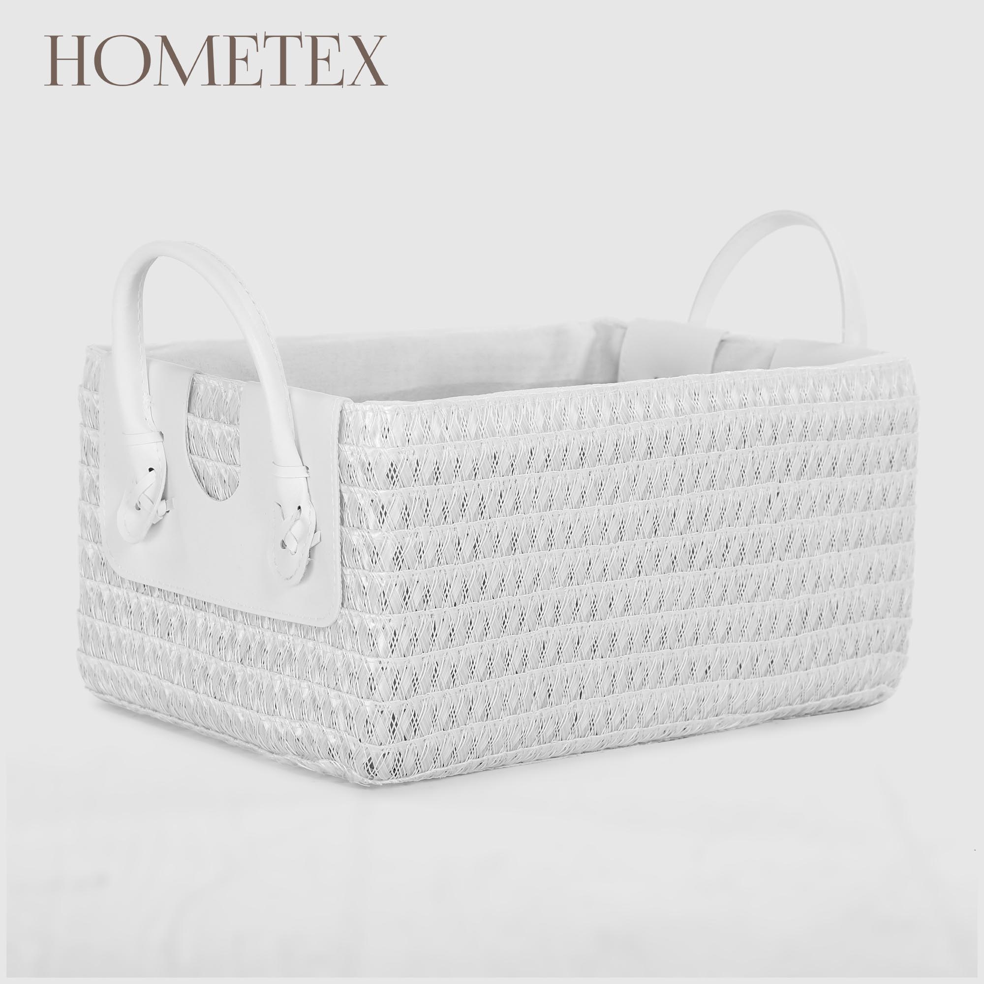 Корзина для хранения Hometex белая 29х20х14 см