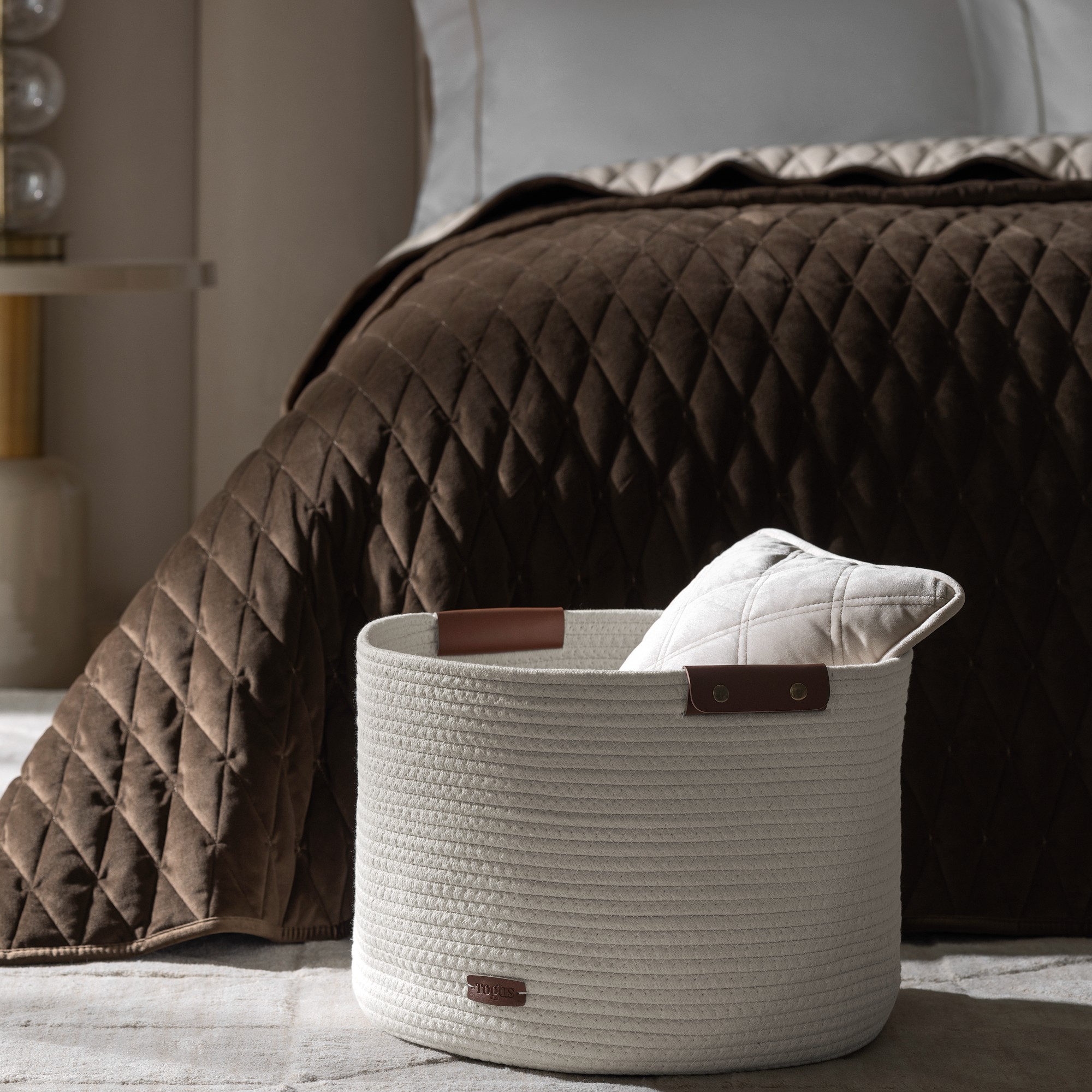 Корзина для хранения Togas Фанини молочный 38x28 см ,1 пр.