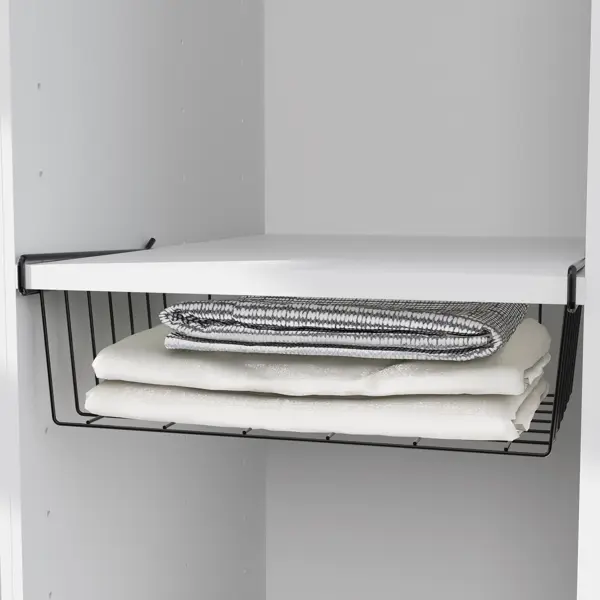Корзина для шкафа 36x12x25.7 см цвет черный