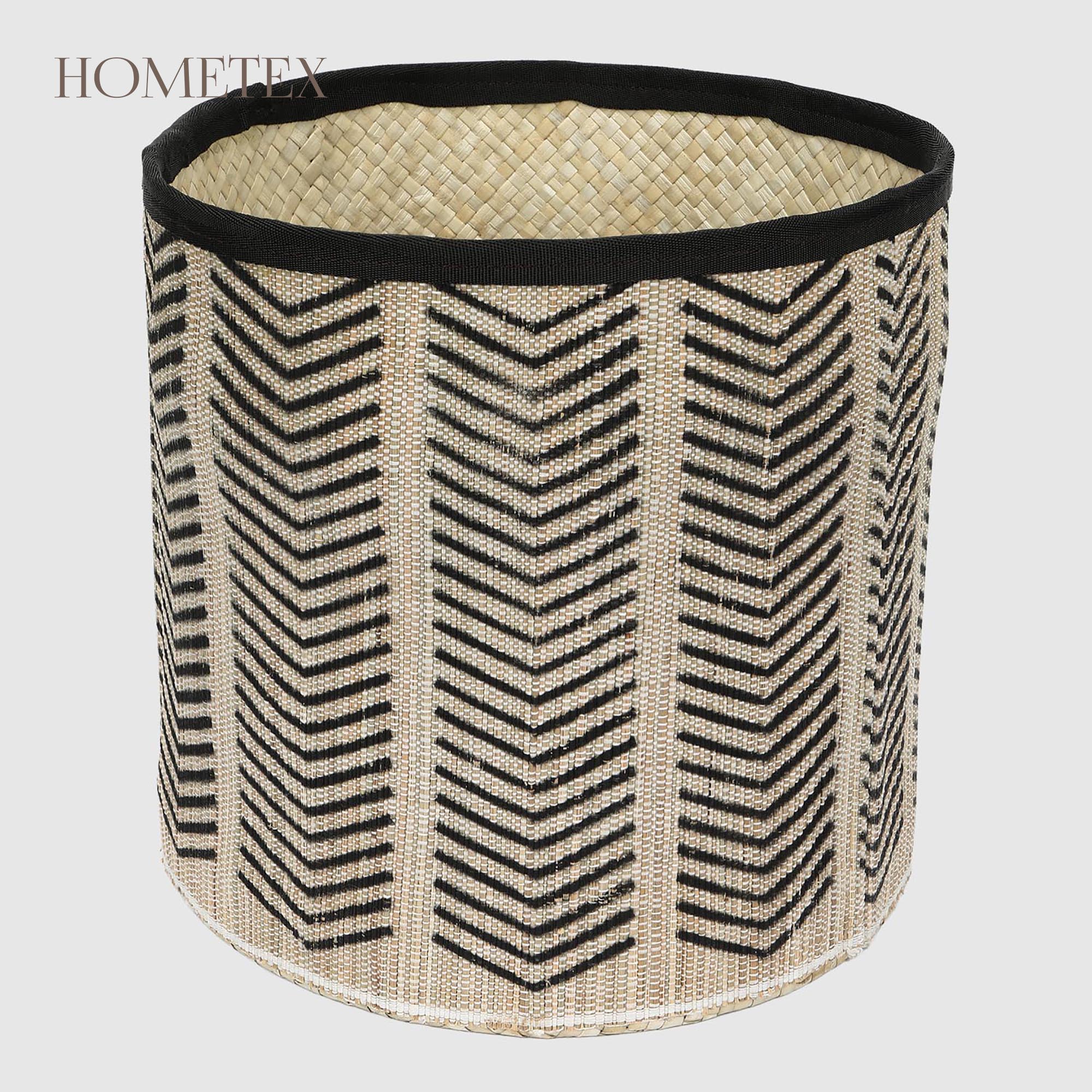 Корзина Hometex Natural pandan с узором размер L 33х33х33 см