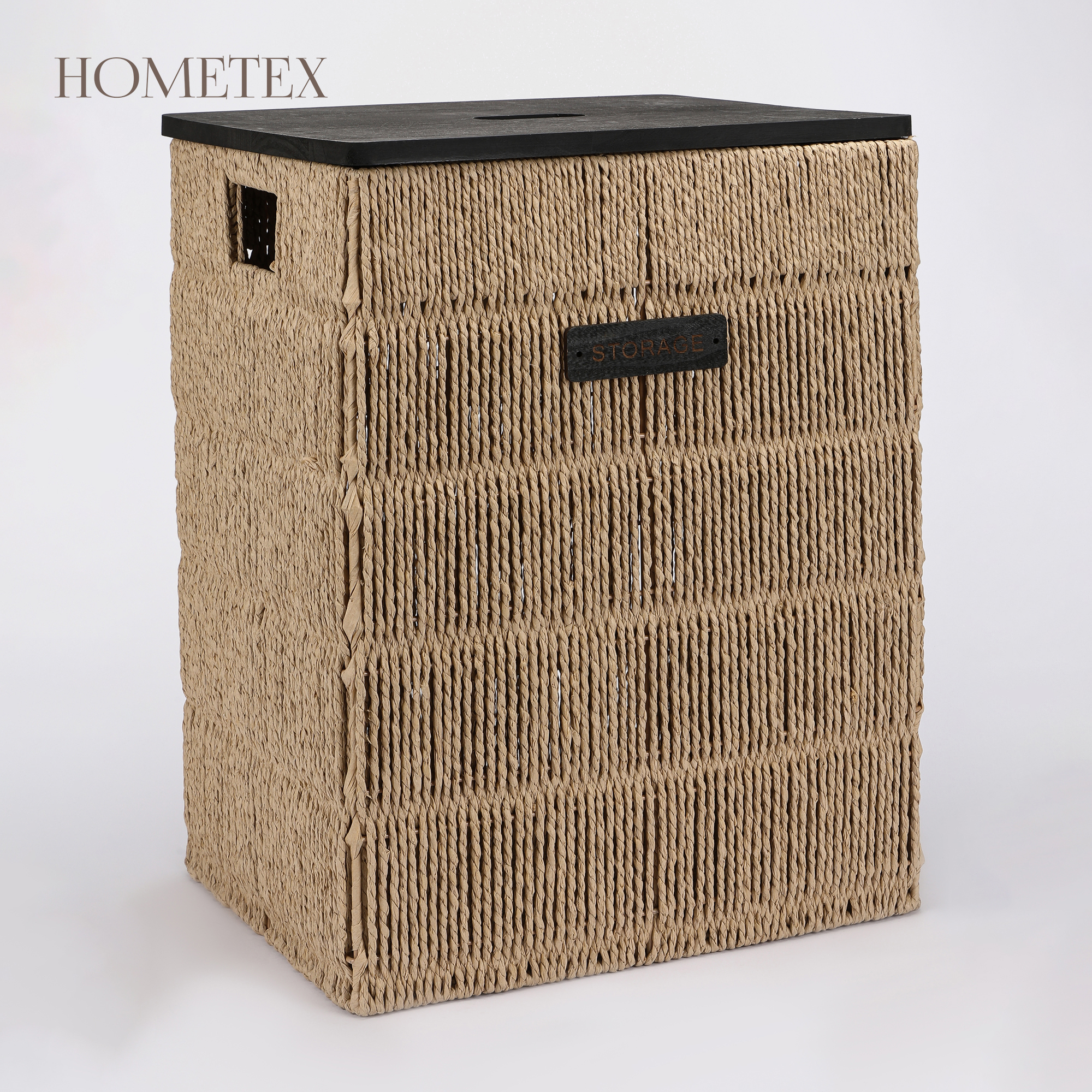 Корзина Hometex с деревянной крышкой 40х30х55,5 см