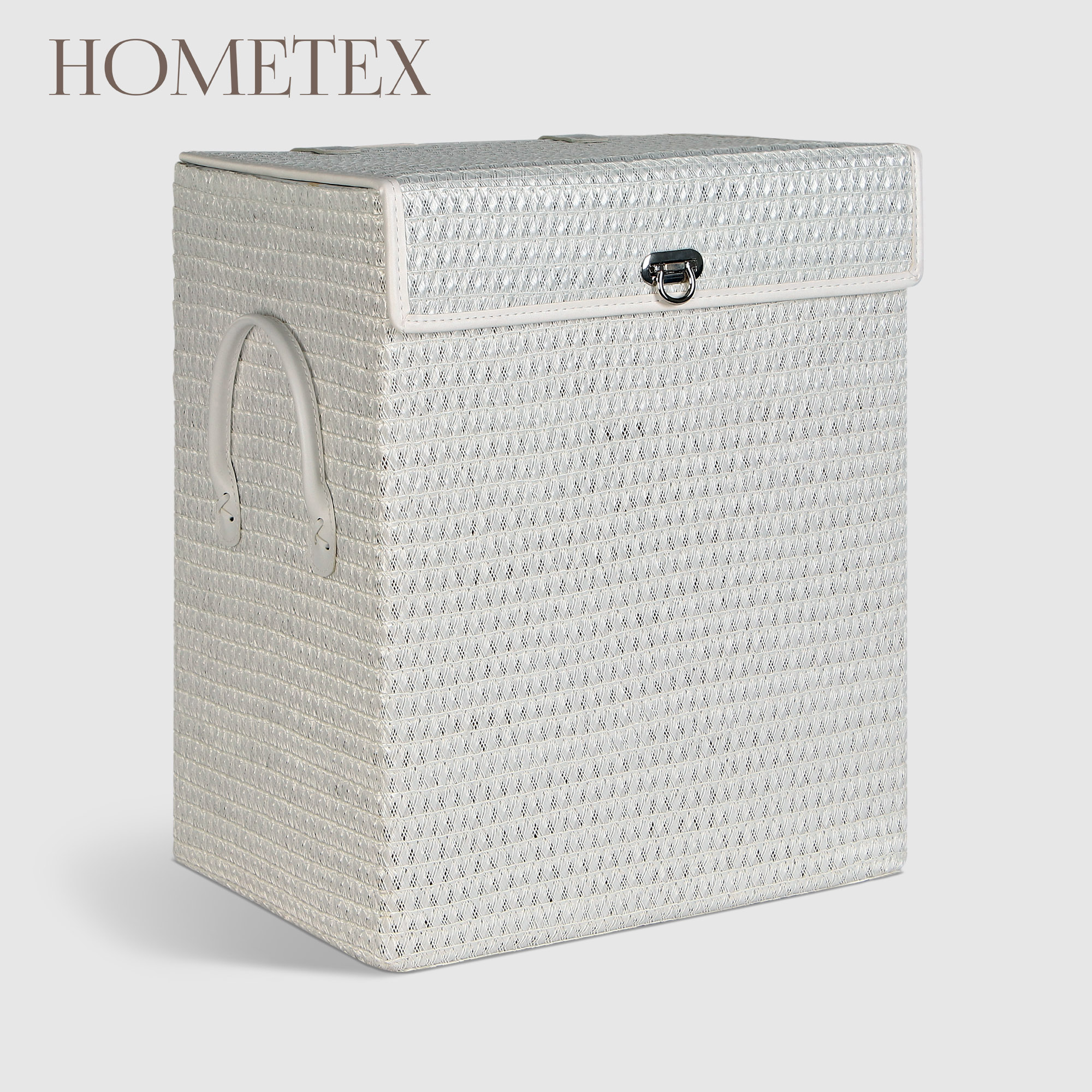 Корзина Hometex с крышкой белая 43х34х50 см