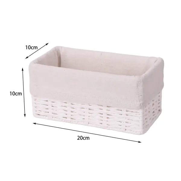 Корзина Konsensa 10x10x20 см бумага цвет белый