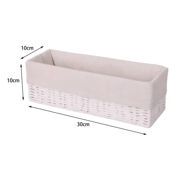 Корзина Konsensa 10x10x30 см бумага цвет белый