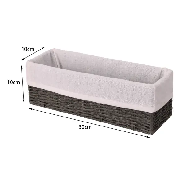 Корзина Konsensa 10x10x30 см бумага цвет графит