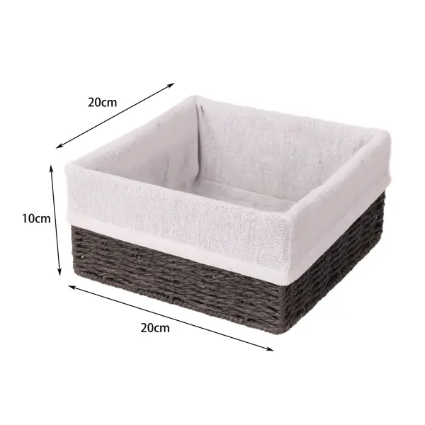 Корзина Konsensa 10x20x20 см бумага цвет графит