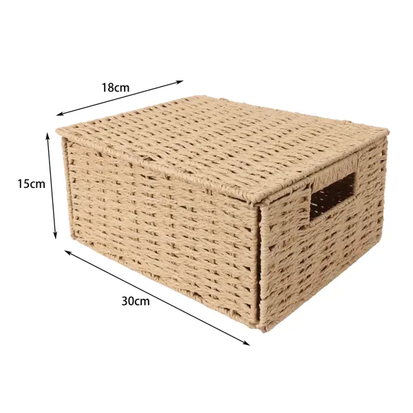 Корзина Konsensa 18x15x30 см бумага цвет бежевый