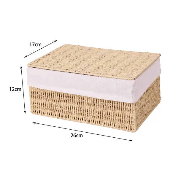 Корзина Konsensa 26x17x12 см бумага цвет бежевый