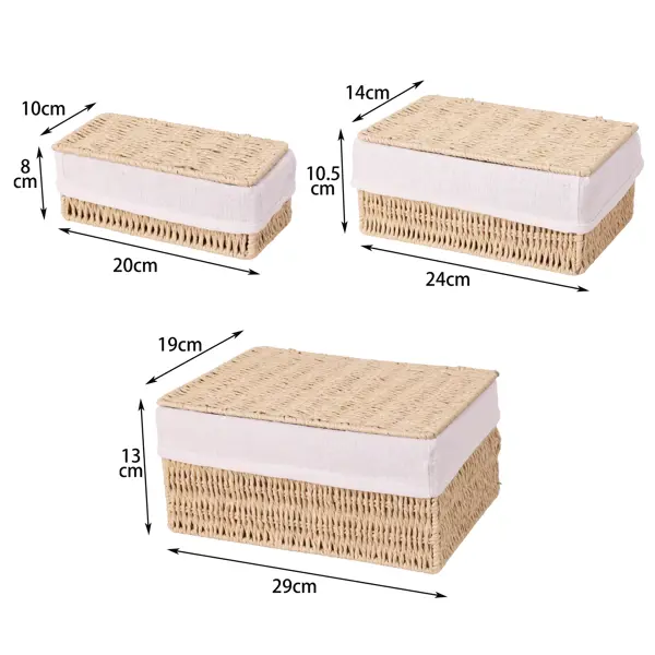 Корзина Konsensa 29x13x19 см бумага цвет бежевый