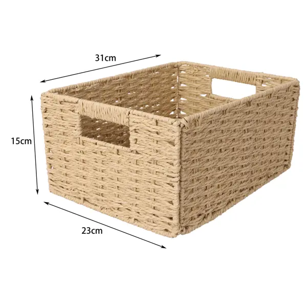Корзина Konsensa 31x23x15 см бумага цвет бежевый