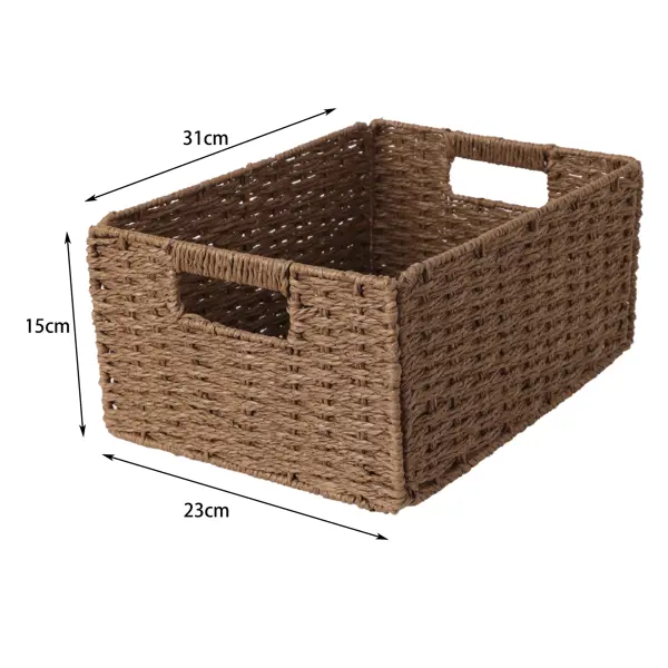 Корзина Konsensa 31x23x15 см бумага цвет коричневый