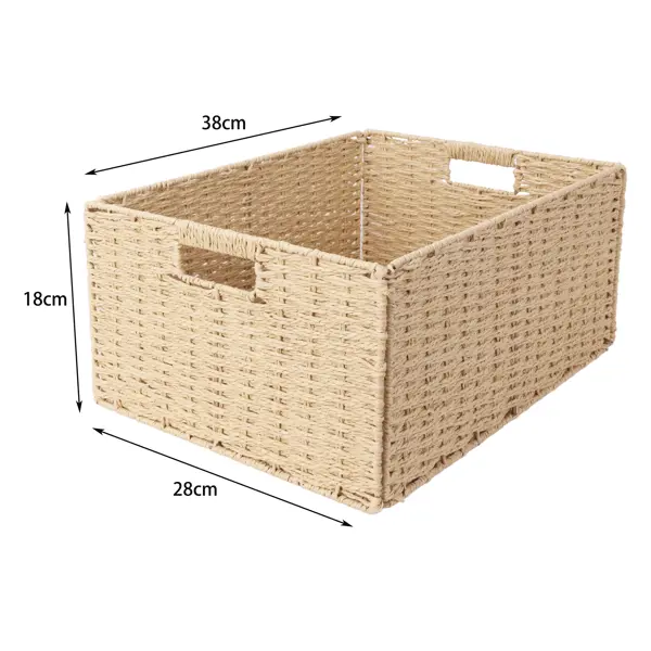 Корзина Konsensa 38x28x18 см бумага цвет бежевый