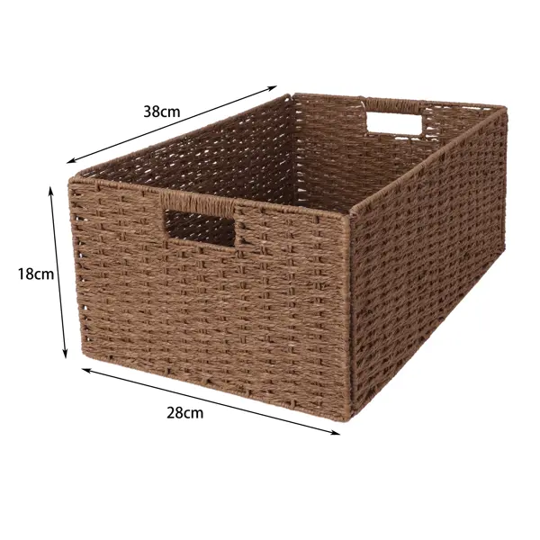 Корзина Konsensa 38x28x18 см бумага цвет коричневый