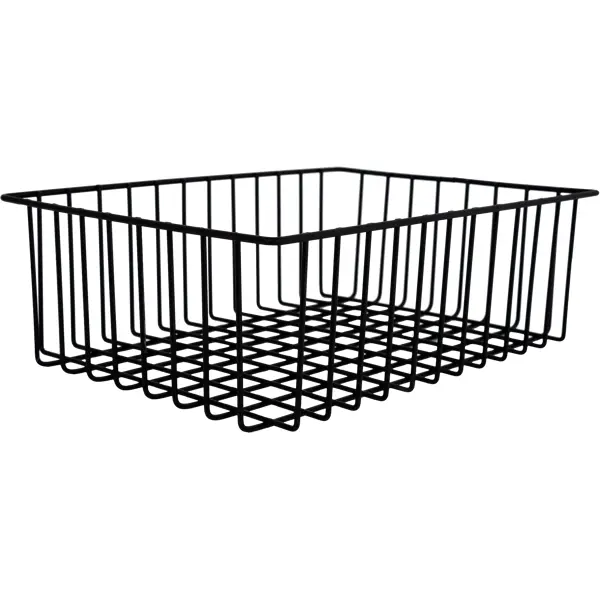 Корзина-органайзер для ящика 33x25x9 см цвет чёрный