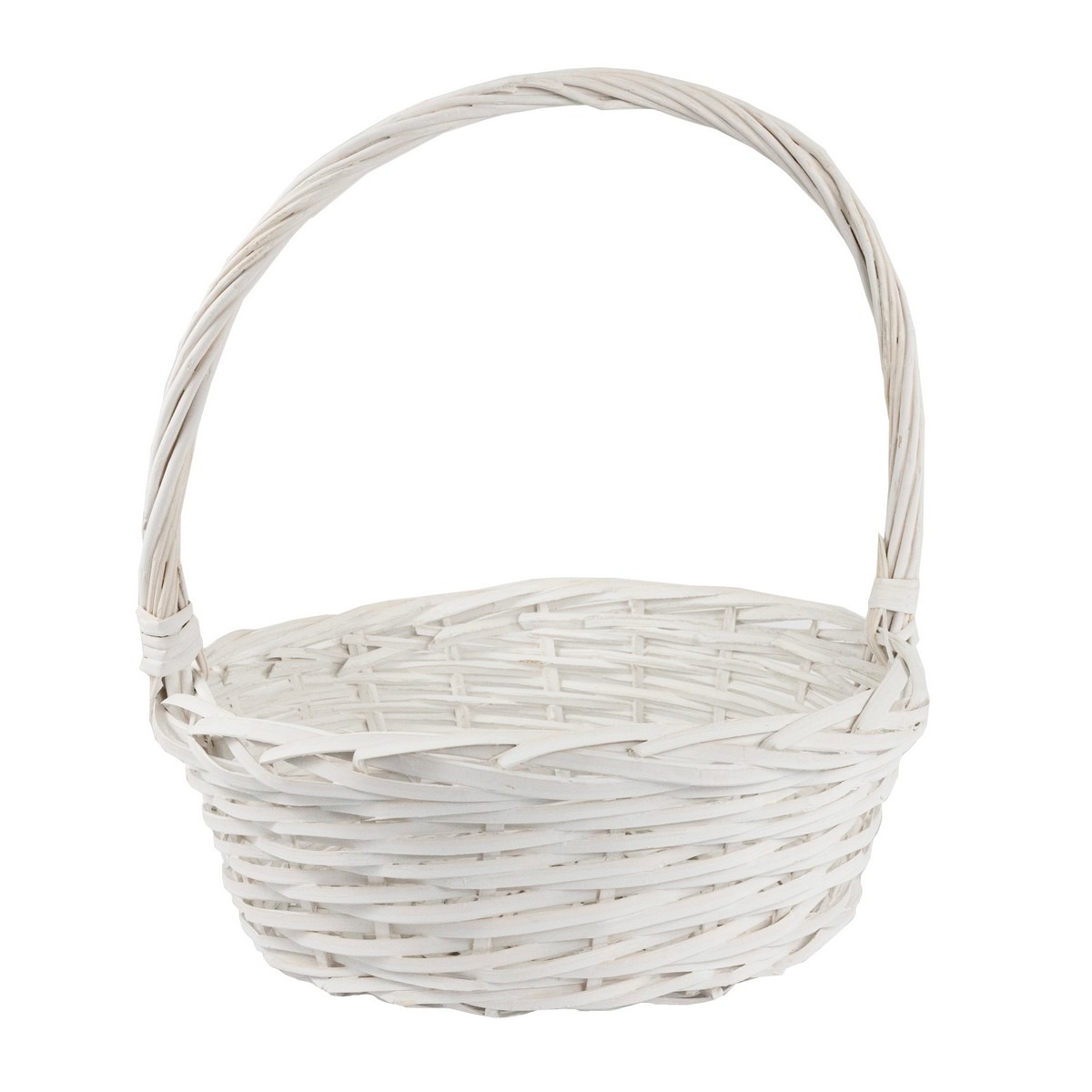 Корзина плетеная Азалия Ива белая 32x12х35 см