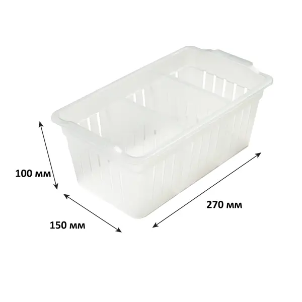 Корзинка для специй Архимед 27x15x10 см пластик цвет прозрачный