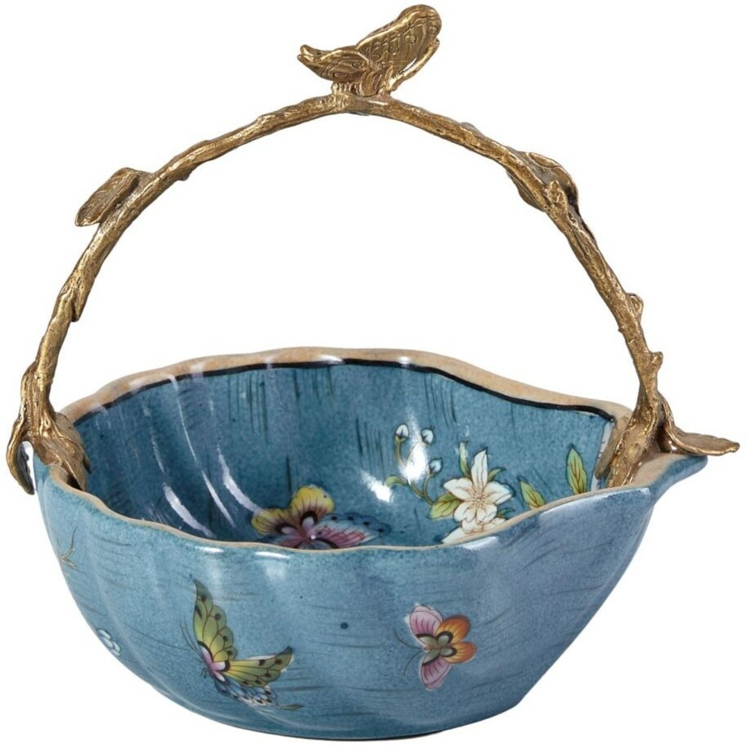 Корзиночка Glasar с бабочкой hgd2135 16х14х16 см