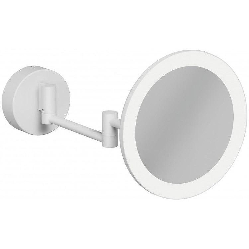 Косметическое зеркало Kludi Vela R 5899553W с подсветкой Белое матовое