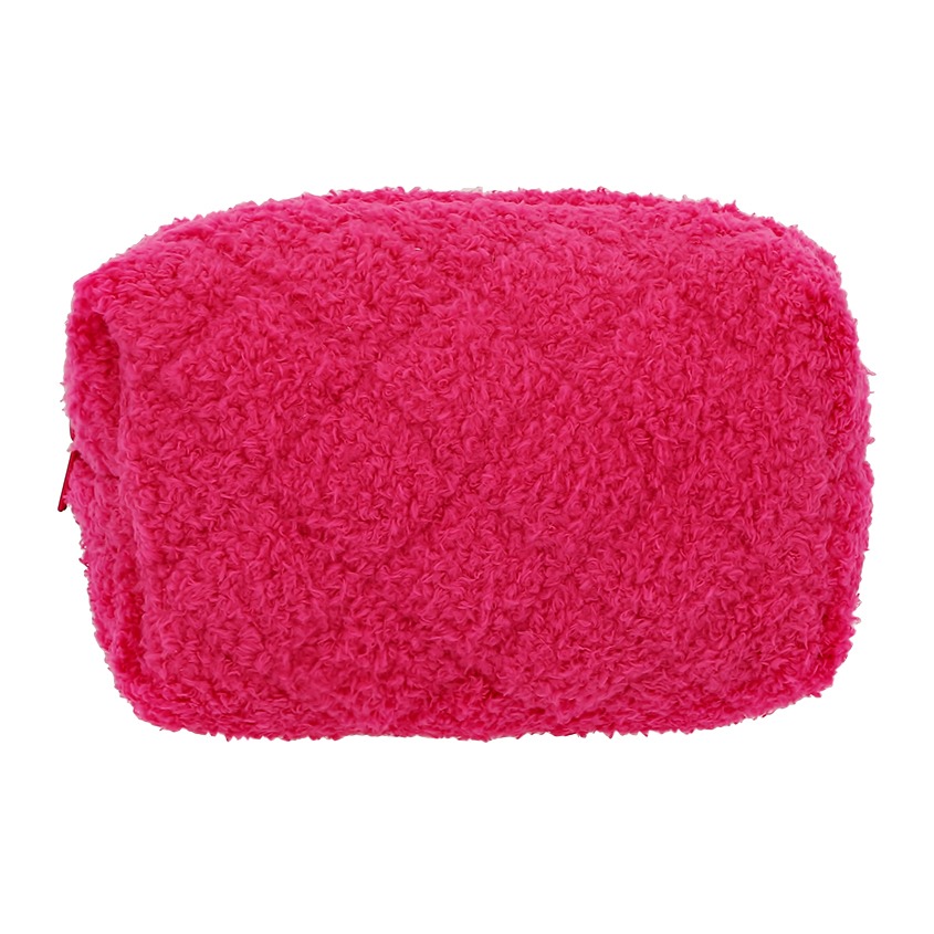 Косметичка Lady Pink плюшевая малиновая 17х9х12 см