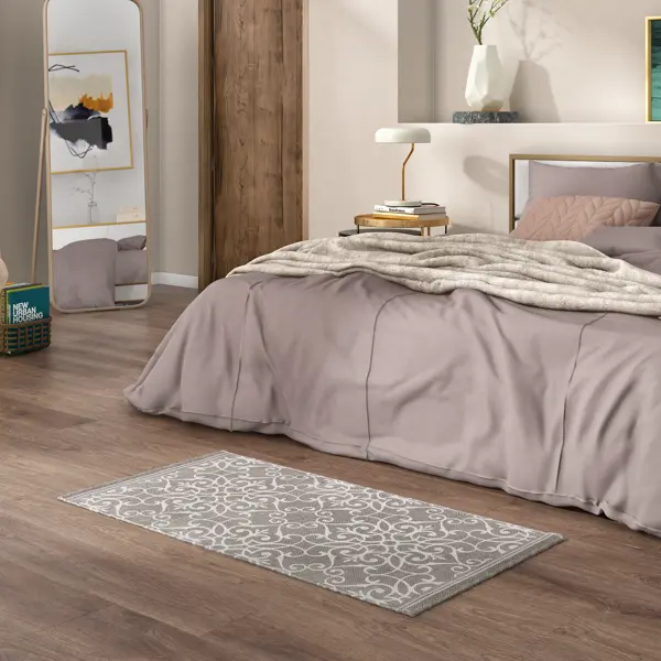 Ковер безворсовый Inspire Lesia 60x120 см бежевый