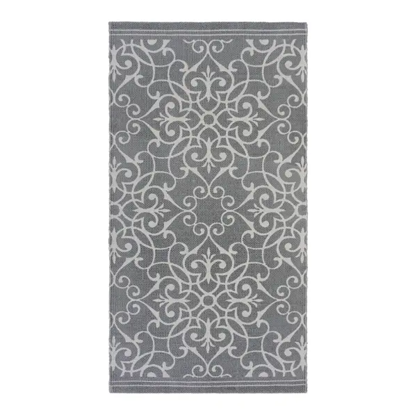 Ковер безворсовый KREAFORTA Lessa 60x120 см темно-серый