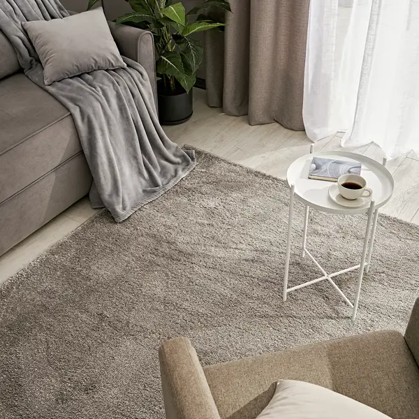 Ковер с длинным ворсом KREAFORTA Shaggy Bosfor 160x230 см серый