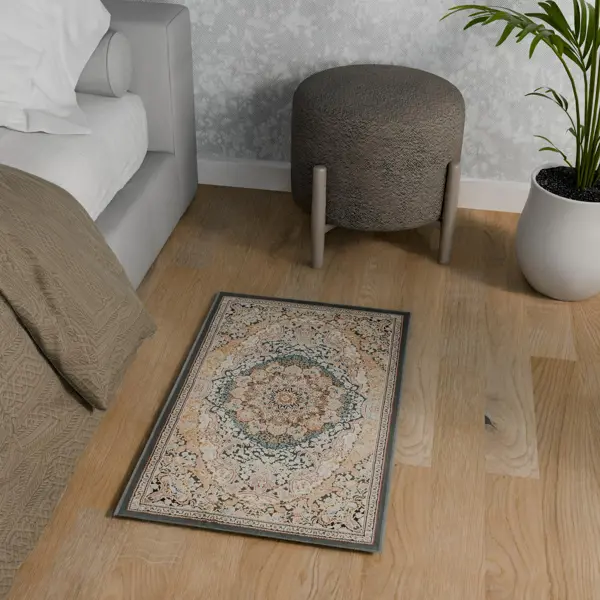 Ковер с коротким ворсом Иран Anosha 50x80 см голубой