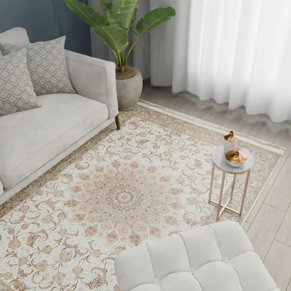 Ковер с коротким ворсом Иран Viyana 150x225 см кремовый