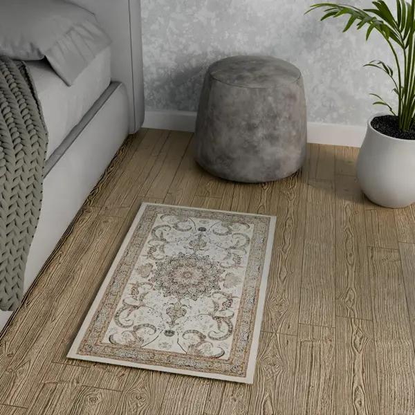 Ковер с коротким ворсом Иран Viyana 50x80 см кремовый