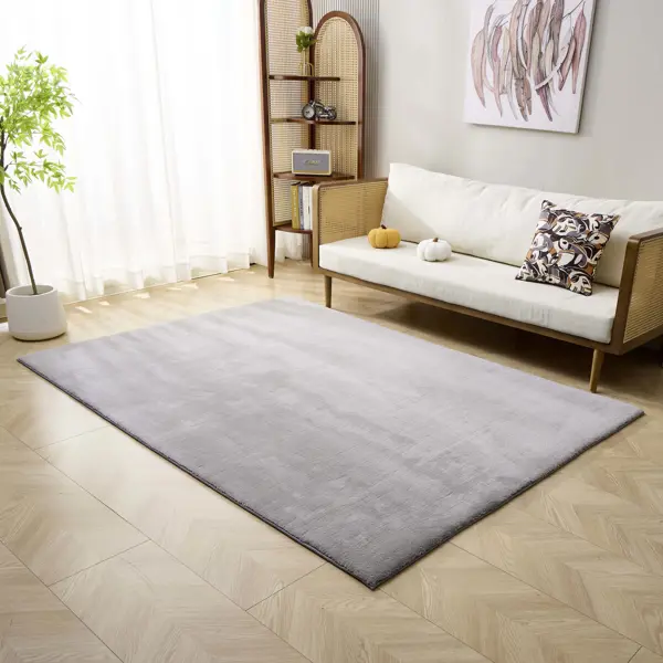 Ковер со средним ворсом Cashmere 200x300 см микрофибра XMR-03 светло-серый